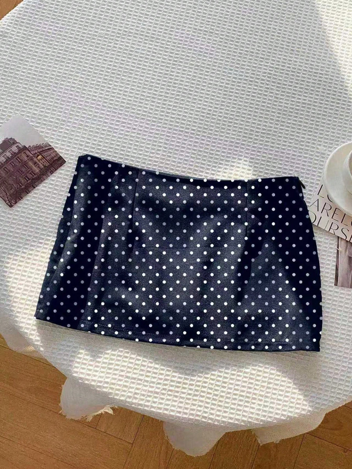 Comfortcana Women's Polka Dot Print Minimalist 70s 1960s 70s 1960s Casual Skirt Birthday Work Birthday White And Black Polka Dot Polka Dot Autumn