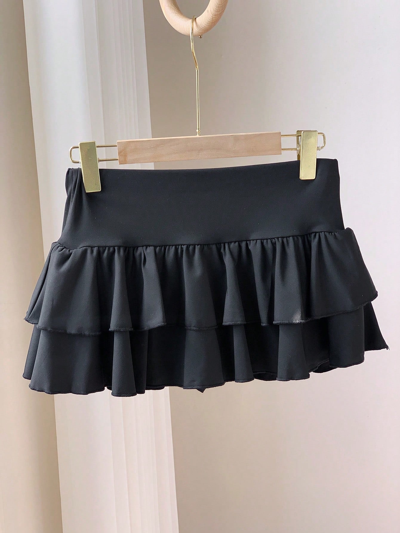Comfortcana Women's Solid Color Simple Daily Mini Skirt