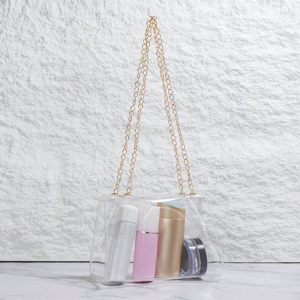 Concert Premium Transparent Underarm Bag, Lock Closure Small Square Bag, Commute Versatile Crossbody Bag, Minimalist Handheld Shoulder Bag, Makeup Bag