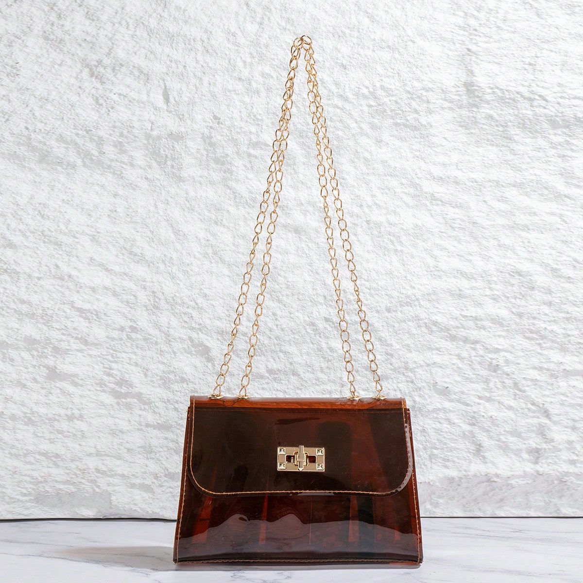 Concert Premium Transparent Underarm Bag, Lock Closure Small Square Bag, Commute Versatile Crossbody Bag, Minimalist Handheld Shoulder Bag, Makeup Bag