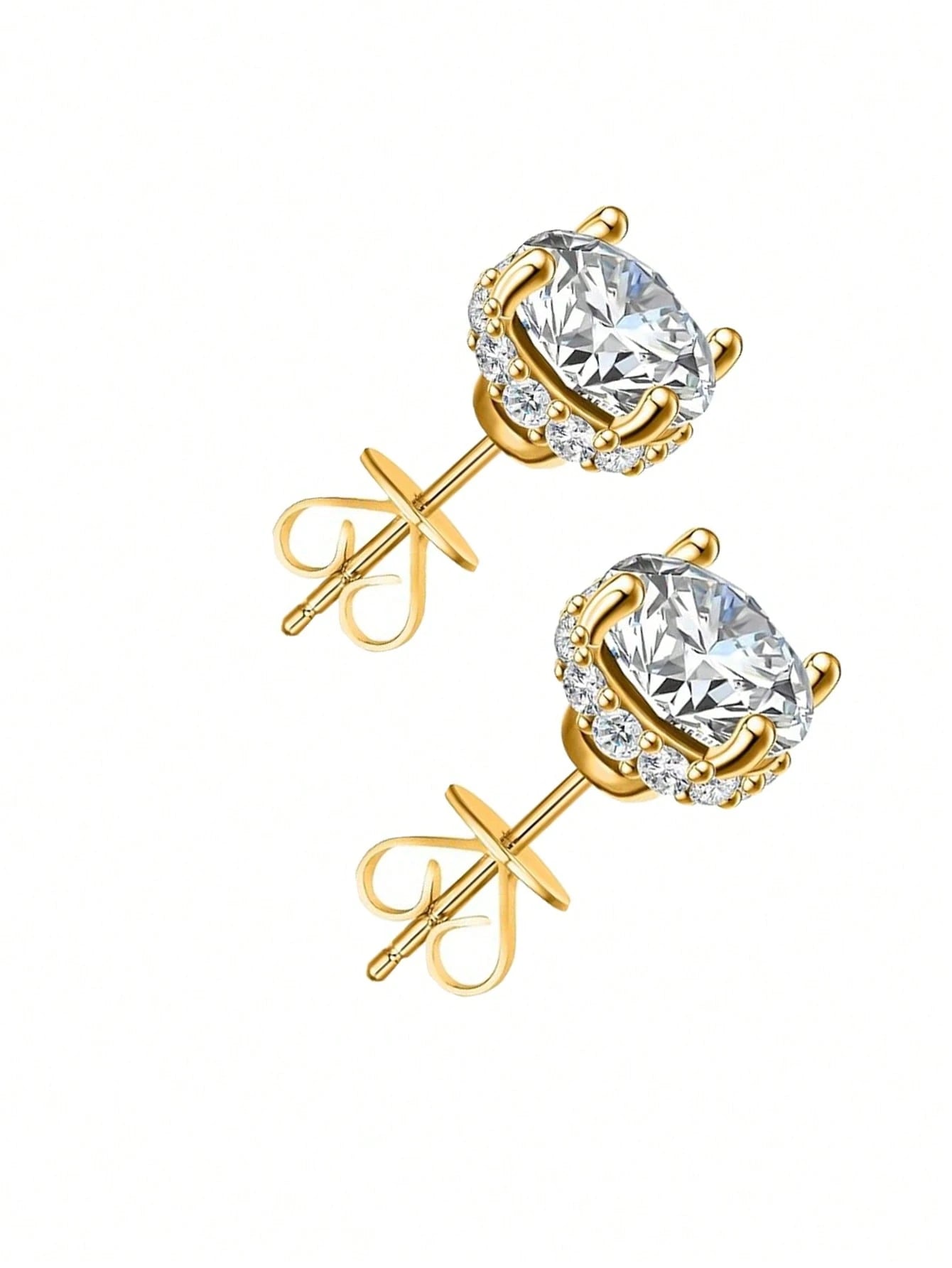 ConiiW S925 Moissanite 4-Prong Earrings, Classic Elegant Design For Men & Women, Suitable For Couples, Travel, Dates, Dinners, Gifts For Anniversary, Birthday, Wedding, Proposal, Jewelry