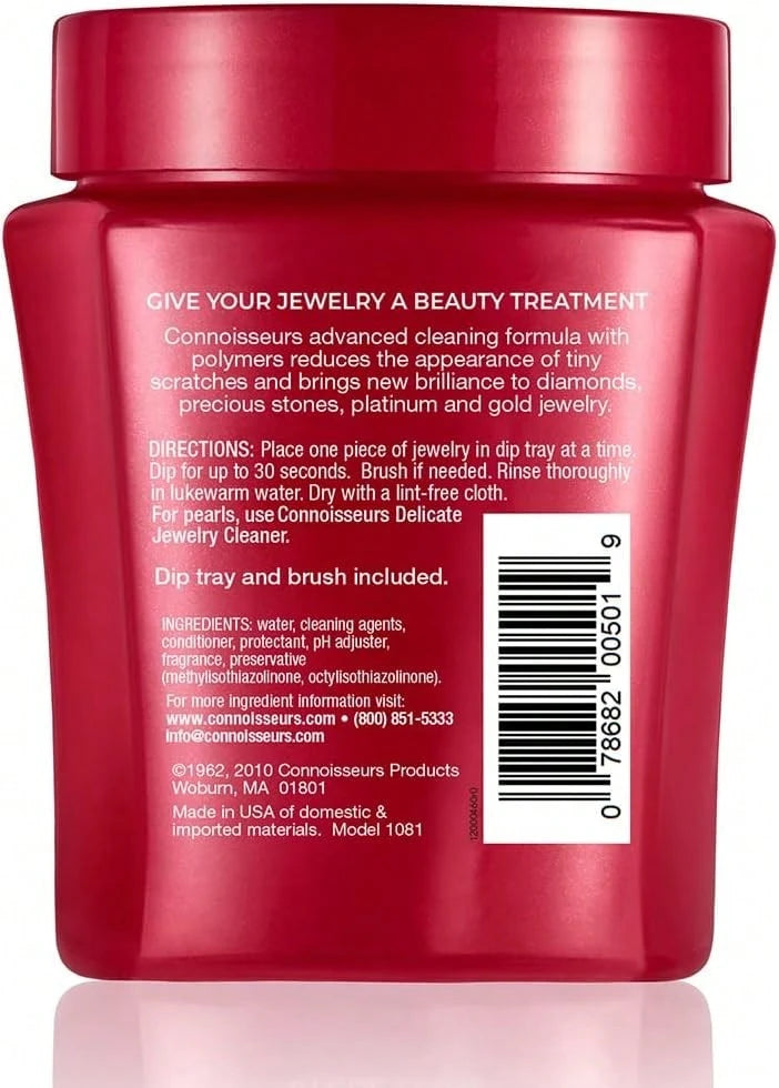CONNOISSEURS Premium Edition Jewelry Cleaner, Value Size 9.6oz - Pick From Fine, Silver Or Delicate Jewelry Cleaner