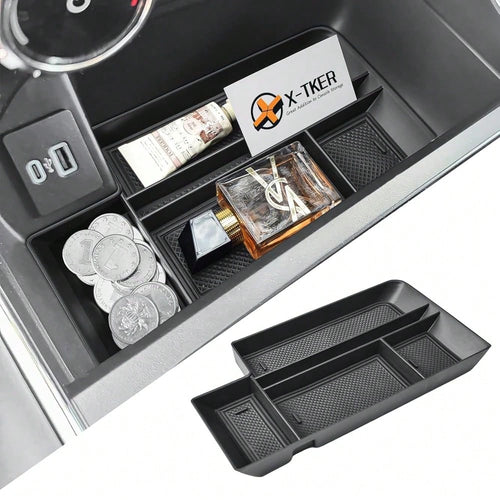 Console Organizer Tray Compatible With Ford F150 2021-2025 2026 & Lightning XLT 2022 2023 2024 Truck Accessories- ABS Insert Storage Box Front Console Open Pocket Drop-In Compartment