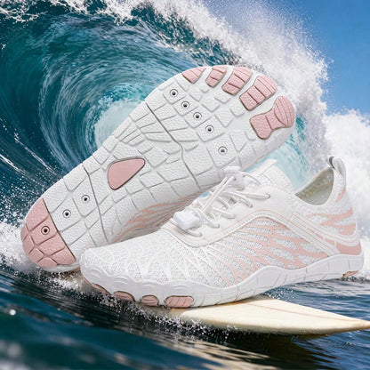Couples Water Shoes Non-Slip Five Finger Shoes For Men Women Outdoor Beach Swim Shoes Quick Dry Aqua Sneakers For Surf Hiking Kayaking Trekking Climbing