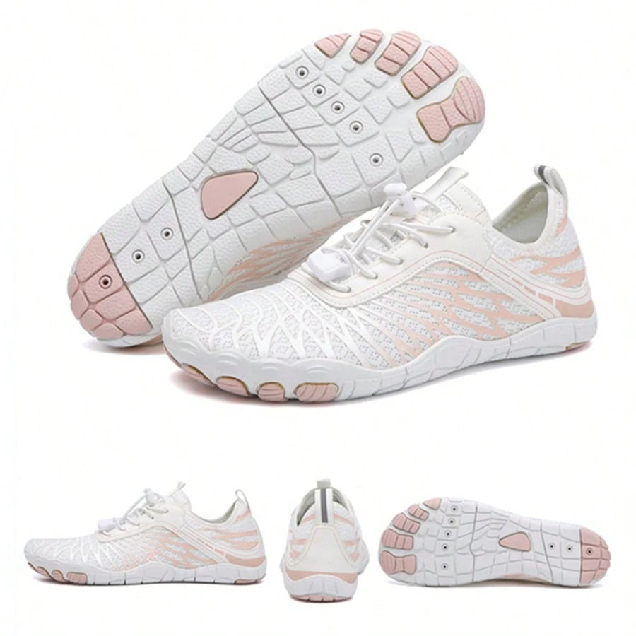 Couples Water Shoes Non-Slip Five Finger Shoes For Men Women Outdoor Beach Swim Shoes Quick Dry Aqua Sneakers For Surf Hiking Kayaking Trekking Climbing