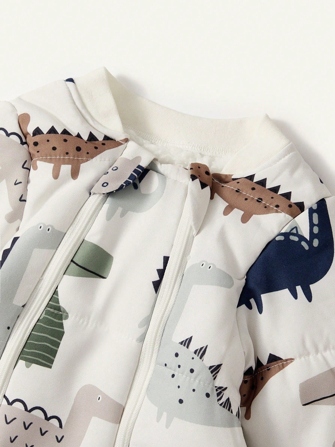 Cozy Pixies 1pc Baby Sleeping Bag, Dinosaur Print, Long Sleeve, Thick & Warm, Suitable For Newborns
