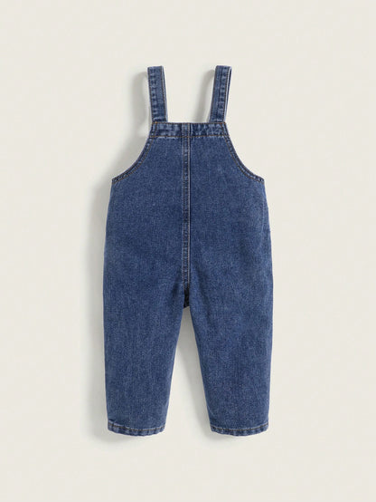 Cozy Pixies Baby Boys' Casual Patched Pocket Overalls Denim Jumpsuit With Multiple Pockets,Kids Back To School Clothes Outfits
