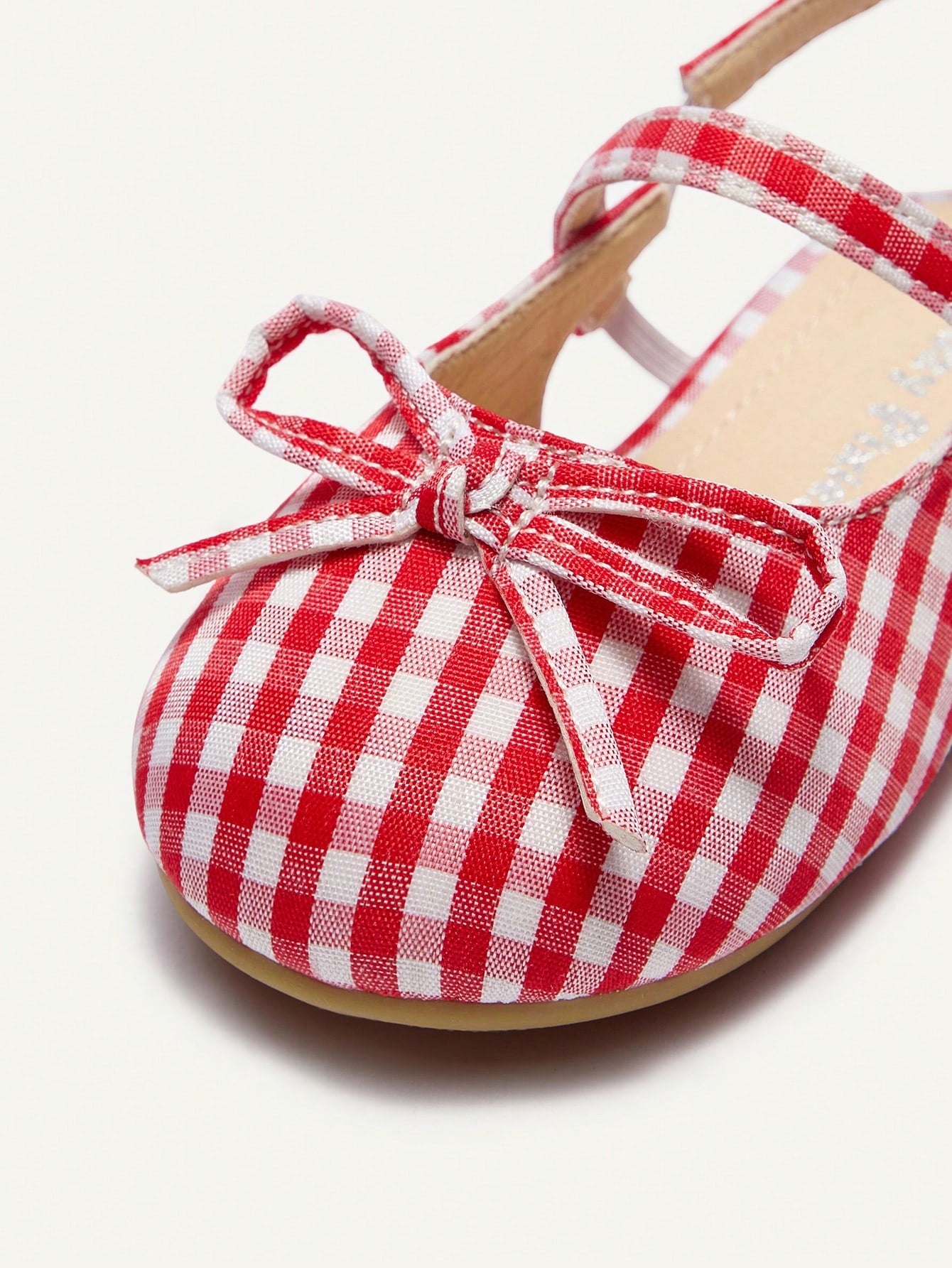 Cozy Pixies Fashionable Versatile Casual Red Plaid Vacation Party Fun Princess Style Cute Bow Mule Shoes Princess Wedding Season College Style Girl Baby Flat