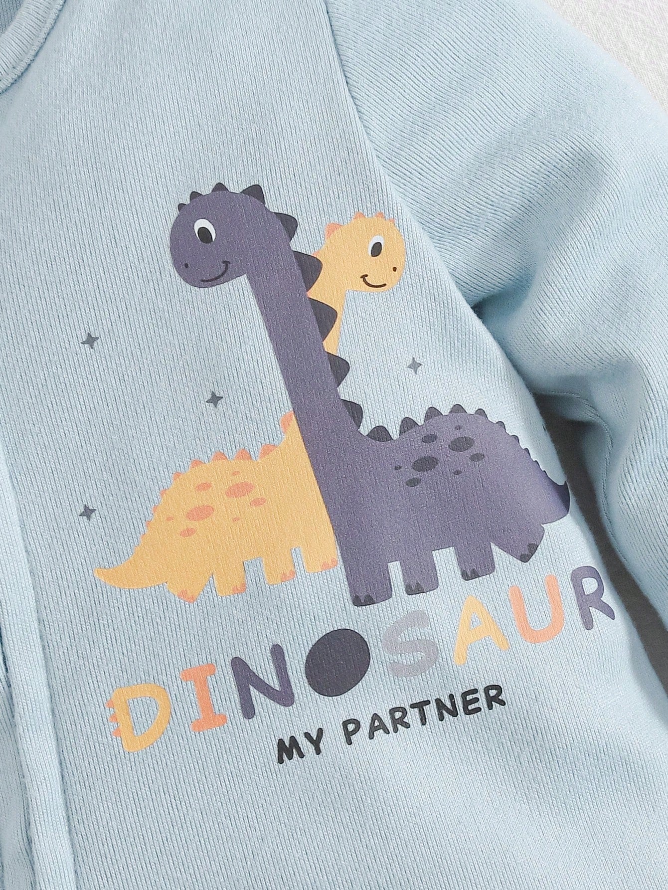 Cozy Pixies Newborn Baby Boy/Girl Cartoon Dinosaur Pattern Knitted Soft Round Neck Long Sleeve Romper & Pants 2-Piece Set