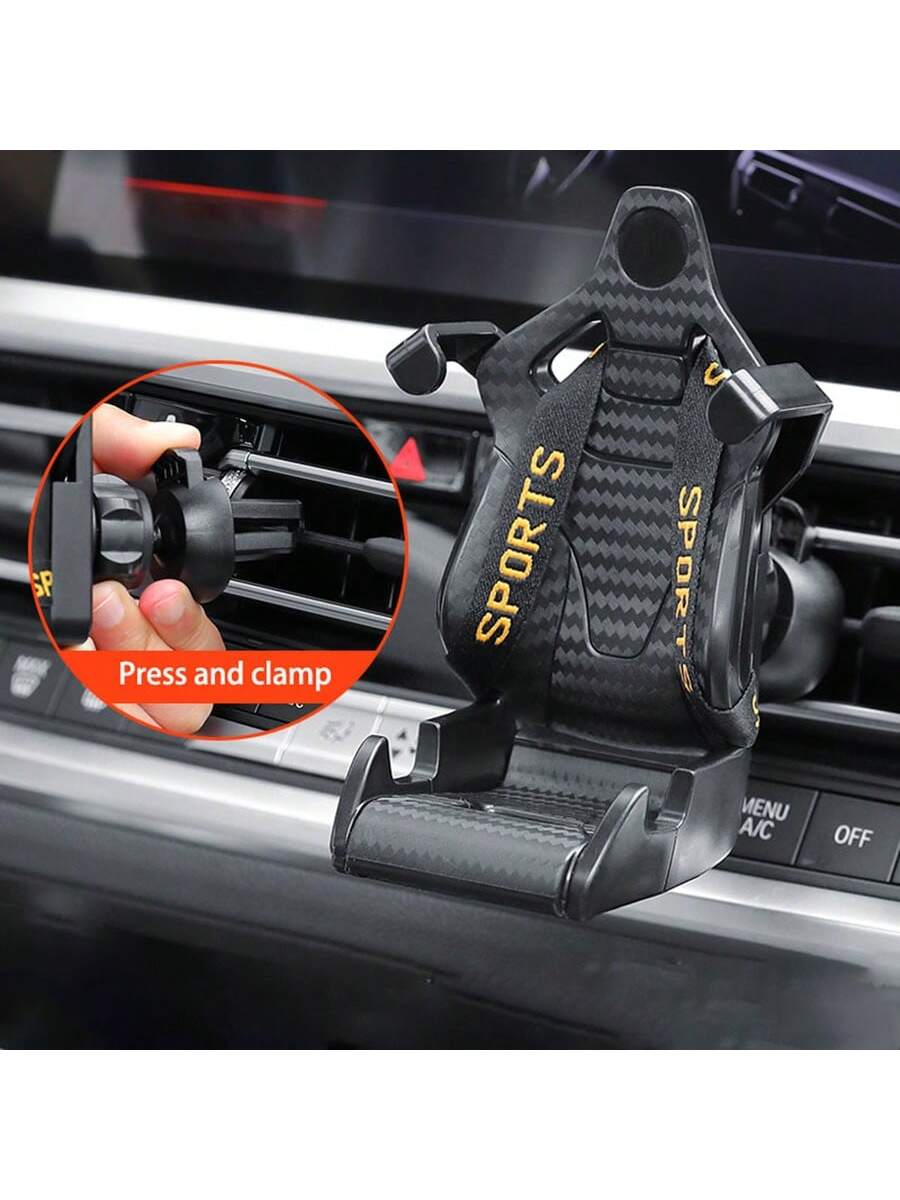 Creative Racing Seat Shape Car Mobile Phone Holder Mount, Universal Air Vent Car Phone Stand