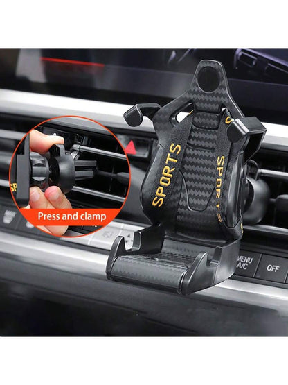 Creative Racing Seat Shape Car Mobile Phone Holder Mount, Universal Air Vent Car Phone Stand