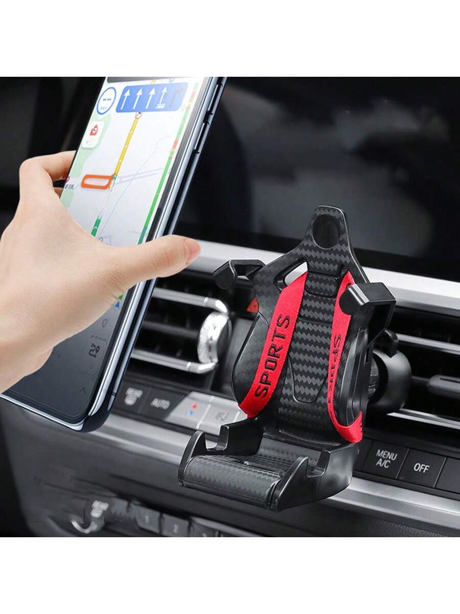 Creative Racing Seat Shape Car Mobile Phone Holder Mount, Universal Air Vent Car Phone Stand
