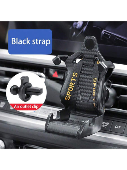 Creative Racing Seat Shape Car Mobile Phone Holder Mount, Universal Air Vent Car Phone Stand