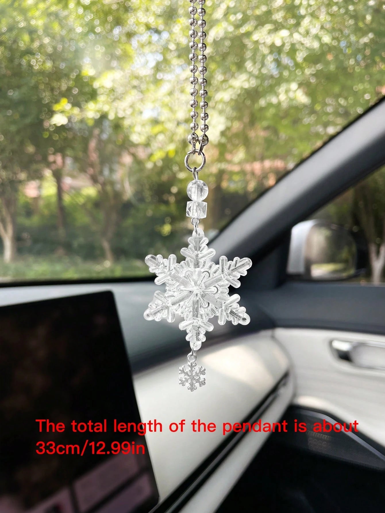 Creative Snowflake Car Hanging Ornament, Car Interior Decor, Car Rearview Mirror Hanging Decoration