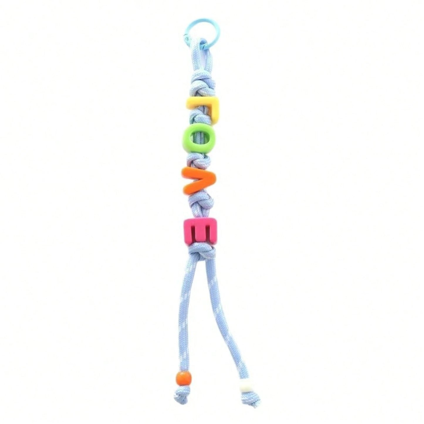 Crochet Alphabet Letter Beaded Bag Charm Pendant Keychain DIY Handmade Knitted Purse Accessory Cute Personalized Gift For Women Girls