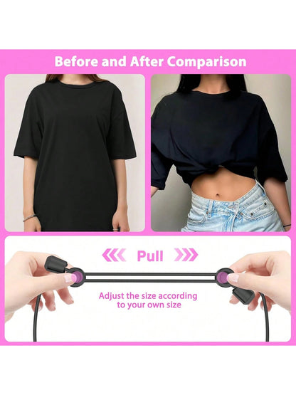 Crop Tuck Adjustable Band, Crop Tuck Tool For Sweater And Shirt, Belly Leaking Crop Tuck Band, The Elastic Band To Change The Style Of Your Tops(1pc)