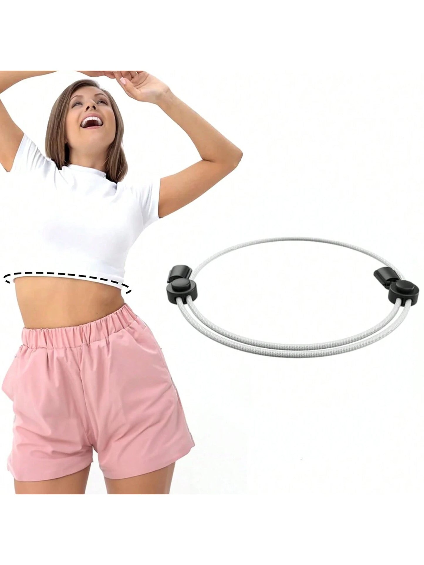 Crop Tuck Adjustable Band, Crop Tuck Tool For Sweater And Shirt, Belly Leaking Crop Tuck Band, The Elastic Band To Change The Style Of Your Tops(1pc)