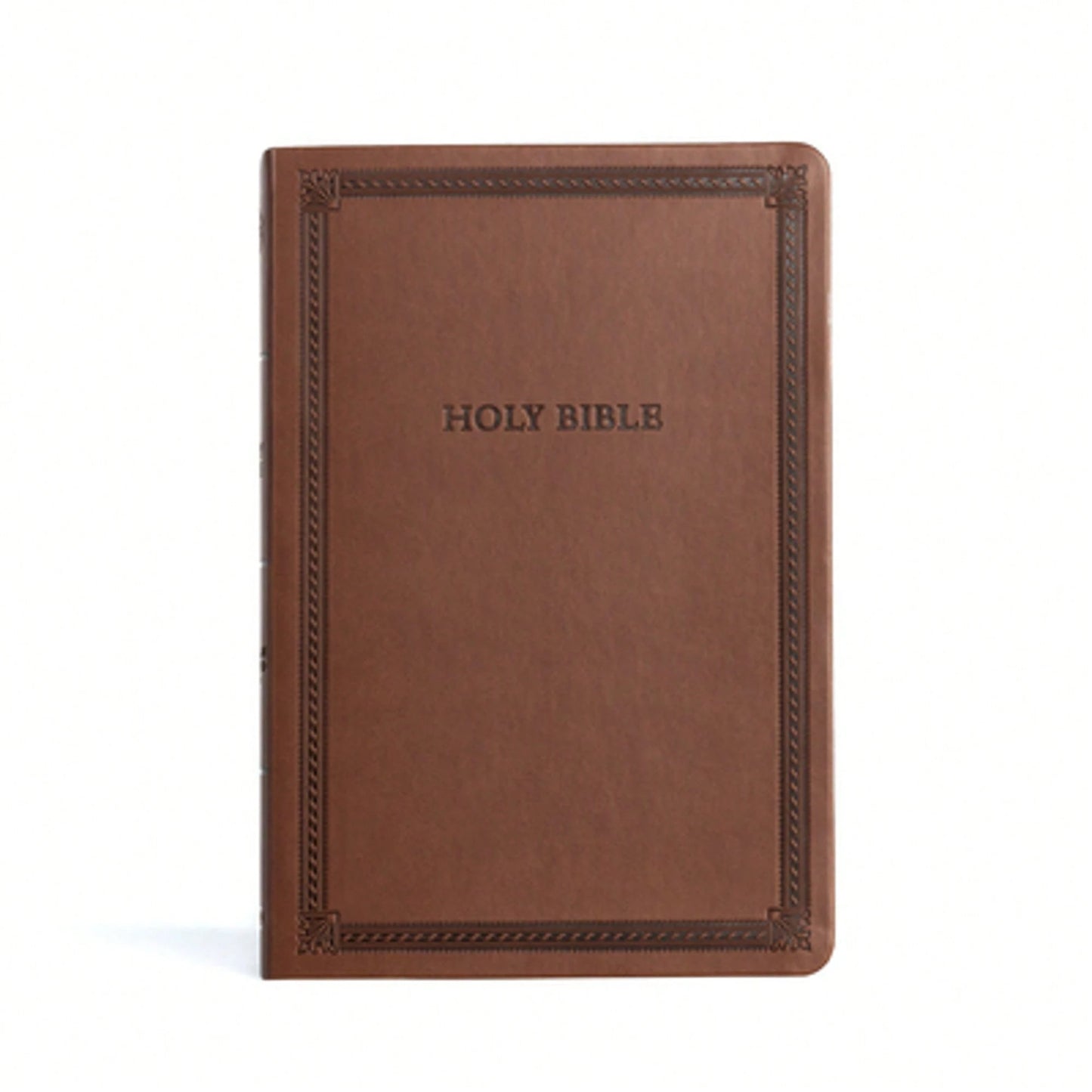 CSB Large Print Thinline Bible, Brown Leathertouch (Hardcover)