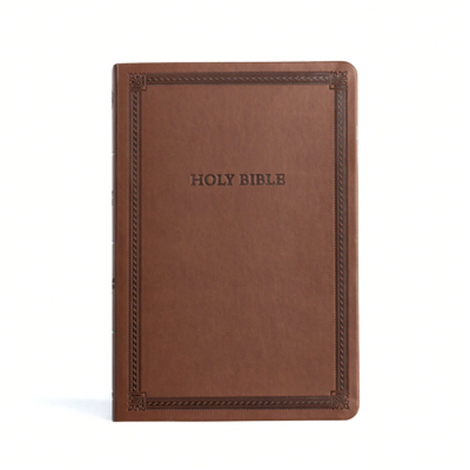 CSB Large Print Thinline Bible, Brown Leathertouch (Hardcover)