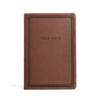 CSB Large Print Thinline Bible, Brown Leathertouch (Hardcover)