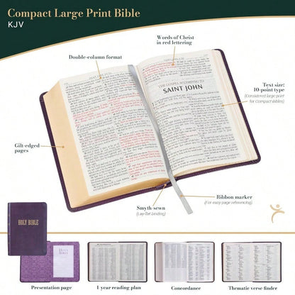 CSB Large Print Thinline Bible, Brown Leathertouch (Hardcover)