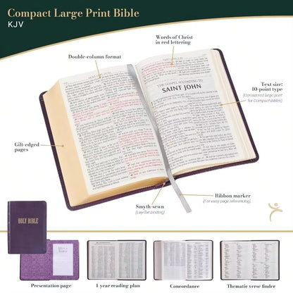 CSB Large Print Thinline Bible, Brown Leathertouch (Hardcover)
