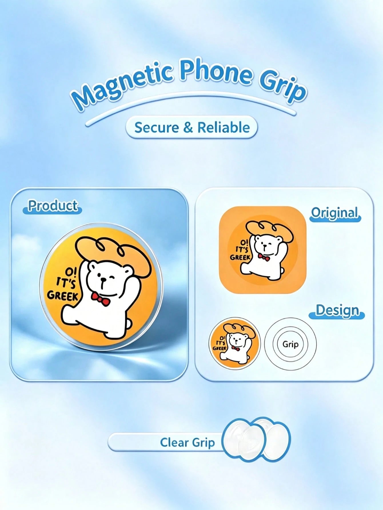 Custom Acrylic Phone Airbag Stand, DIY Photo Customized Back Sticker, Pet Star Cartoon Peripheral Customized Phone Support Bracket, 360° Rotating Telescopic Support Bracket, Fan Support Gift Couple Pe