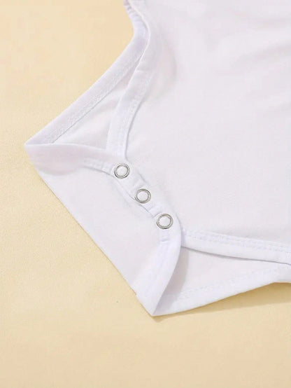[Custom] Baby Girls Personalized Name Custom Baby Girls Bodysuit, Cute Casual- White Round Neck, Comfortable & Breathable, Street Casual Chic, Casual Wear SS, Keepsake Gift, Baby Shower Gift, Coming