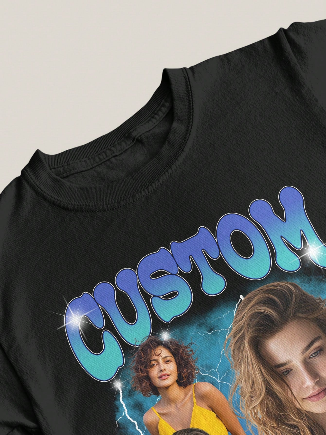 Custom Bootleg Rap Tee Shirt For Boyfriend Girlfriend Customized Face Tshirt Men Women Photo T-Shirt Personalized Vintage Graphic Shirt Gift Idea Birthday Customizable Things Husband Wife Anniversary