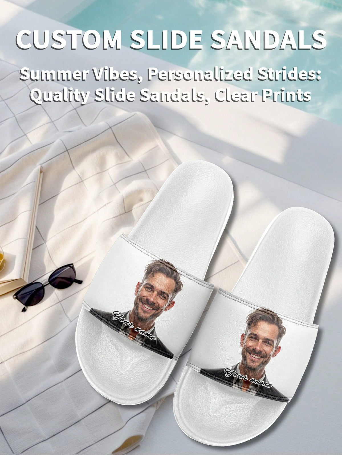 Custom Designed 3D Printed Men's Non-Slip Durable Lightweight Slippers, Indoor And Outdoor Beach Sandals, Couples Slippers, Summer Essentials