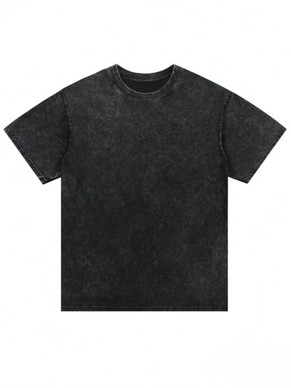 Custom-Made Washed And Distressed Men's T-Shirts, Including Custom Photos And Text, Personalized Commemorative T-Shirts, Angel Wing Prints, Heartwarming Commemorative Gifts, Loose-Fitting Casual Tops