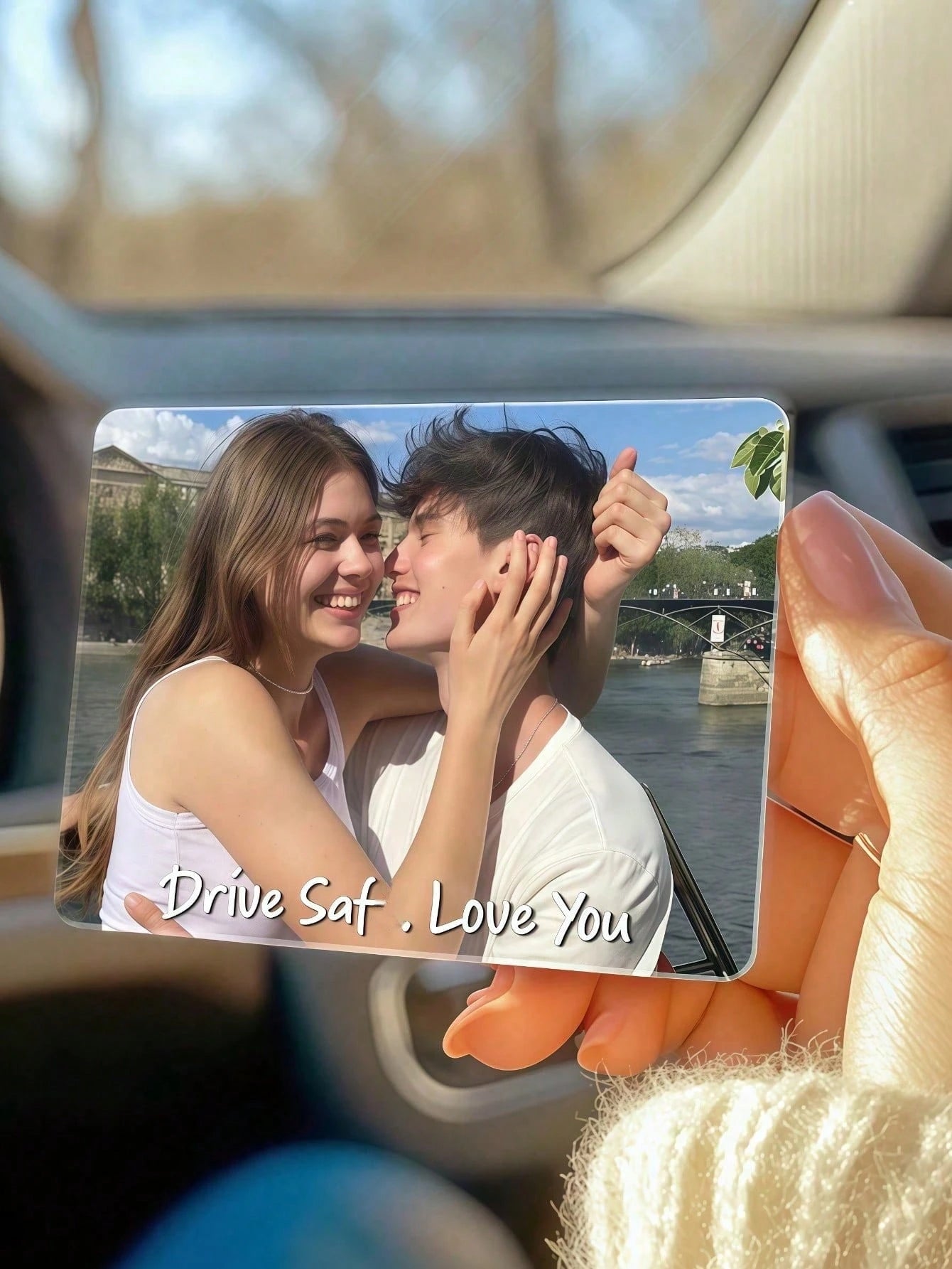 Customized Acrylic Car Sun Visor Clip, Personalized Photo Car Sun Visor Clip, Customized Car Decor, Customized Car Makeup Mirror Decor, Personalized Car Photo, DIY Customized Birthday Gift, Christmas
