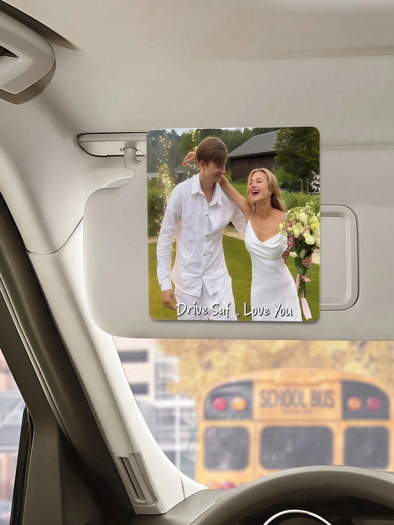 Customized Acrylic Car Sun Visor Clip, Personalized Photo Car Sun Visor Clip, Customized Car Decor, Customized Car Makeup Mirror Decor, Personalized Car Photo, DIY Customized Birthday Gift, Christmas