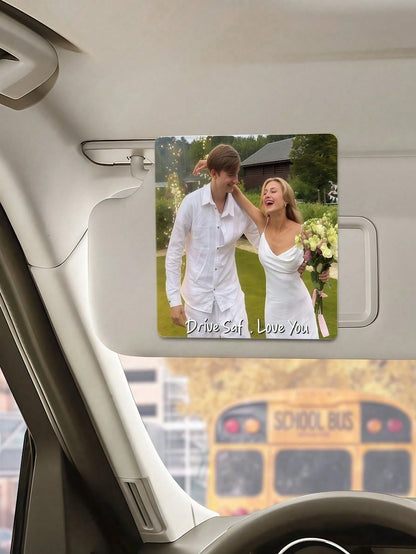 Customized Acrylic Car Sun Visor Clip, Personalized Photo Car Sun Visor Clip, Customized Car Decor, Customized Car Makeup Mirror Decor, Personalized Car Photo, DIY Customized Birthday Gift, Christmas