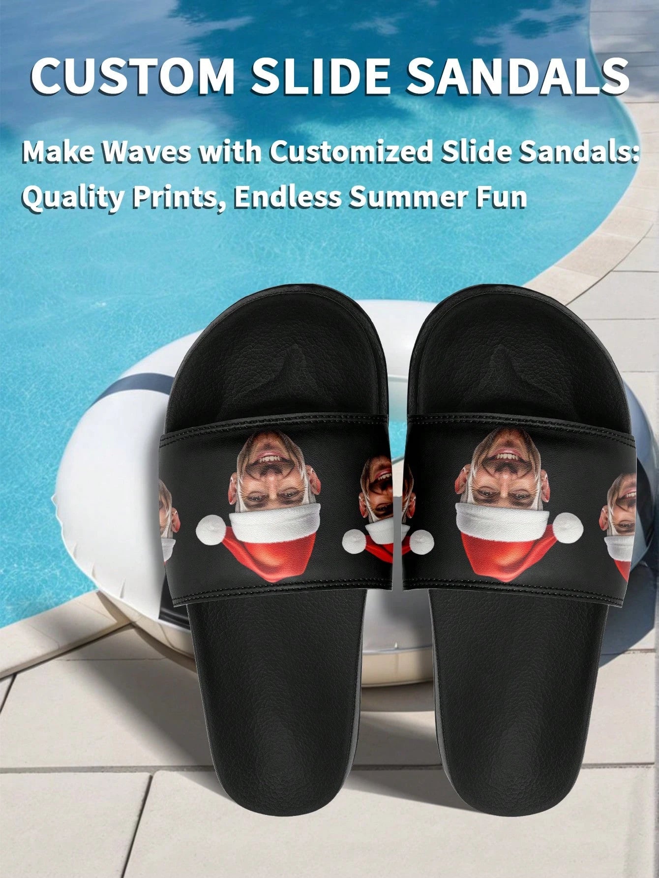 Customized Photo Slippers, Personalized Name Thick-Sole Slippers, Comfortable Memory Foam Slippers For Men Women, Birthday Gift