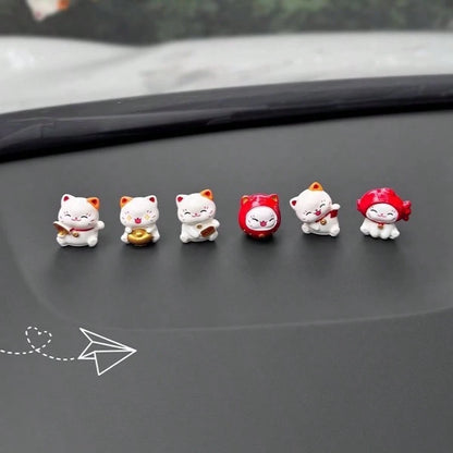 Cute Car Waving Cat Interior Decor, Dashboard Screen Computer Decoration, New Arrival Car Display Stand Decor, Adorable Rainbow Bear Decoration, Creative Computer Screen Display Stand, Car Interior Ac