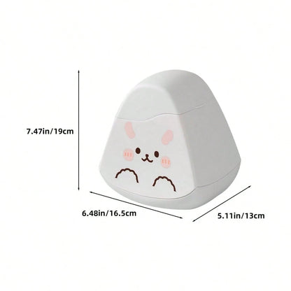 Cute Cartoon Mini Desktop Trash Can With Lid Small Garbage Bin Easy To Clean Bedroom Office Kitchen Car Desktop Storage Organizer Container Home Decor Accessory Perfect Gift For Friends Family Holiday