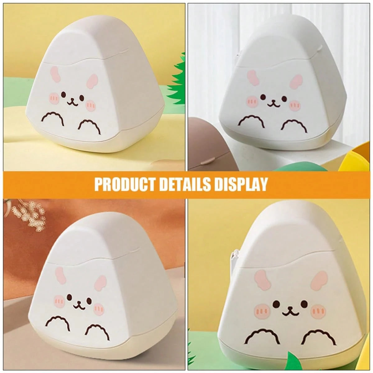 Cute Cartoon Mini Desktop Trash Can With Lid Small Garbage Bin Easy To Clean Bedroom Office Kitchen Car Desktop Storage Organizer Container Home Decor Accessory Perfect Gift For Friends Family Holiday