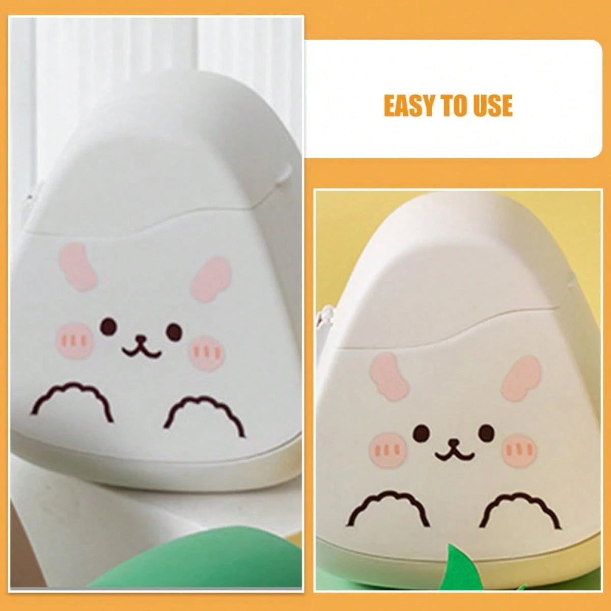 Cute Cartoon Mini Desktop Trash Can With Lid Small Garbage Bin Easy To Clean Bedroom Office Kitchen Car Desktop Storage Organizer Container Home Decor Accessory Perfect Gift For Friends Family Holiday