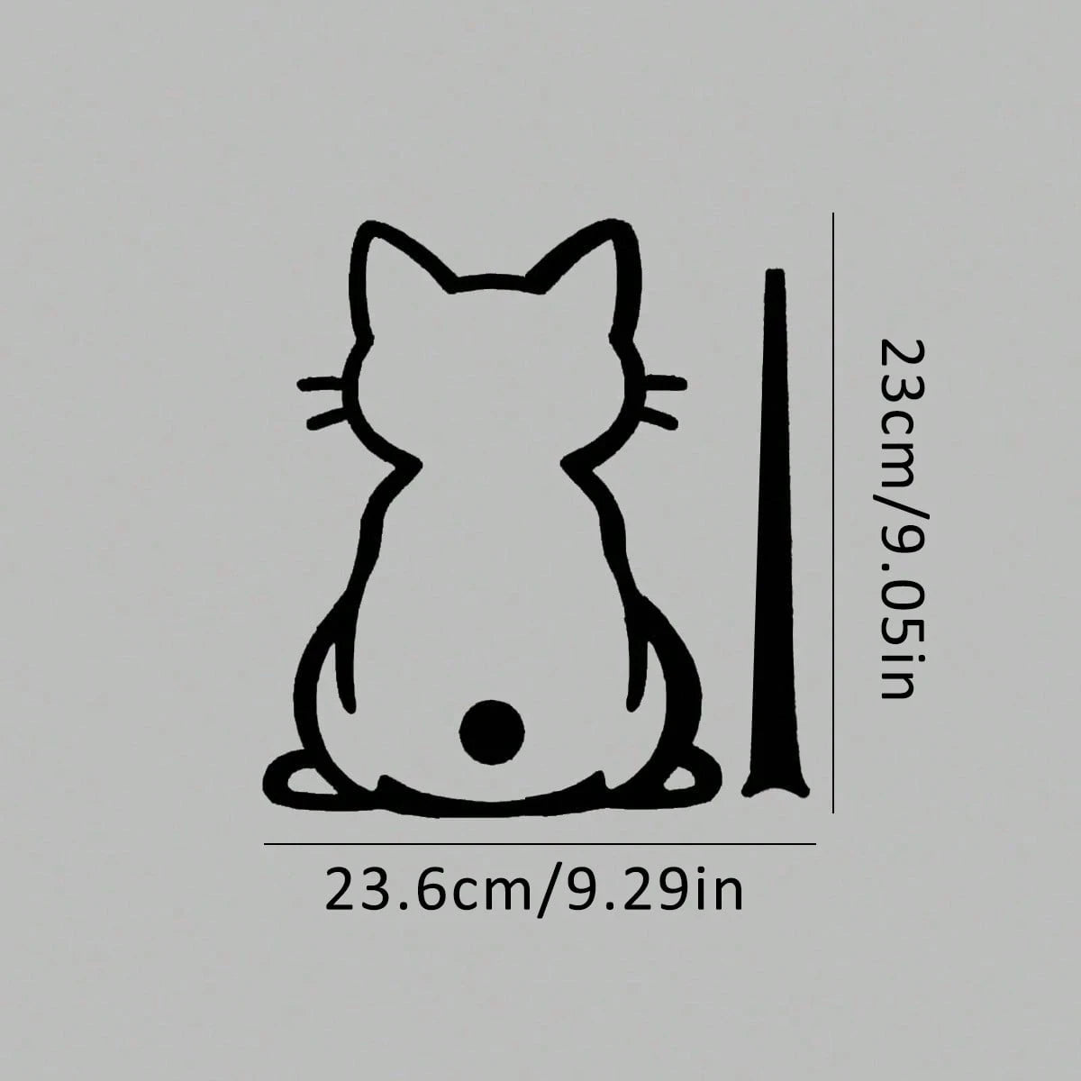 Cute Cat Tail Wagging Car Sticker, Interactive Rear Wiper Sticker Design, Fun Cat Silhouette Vinyl Sticker, Suitable For Car Rear Window