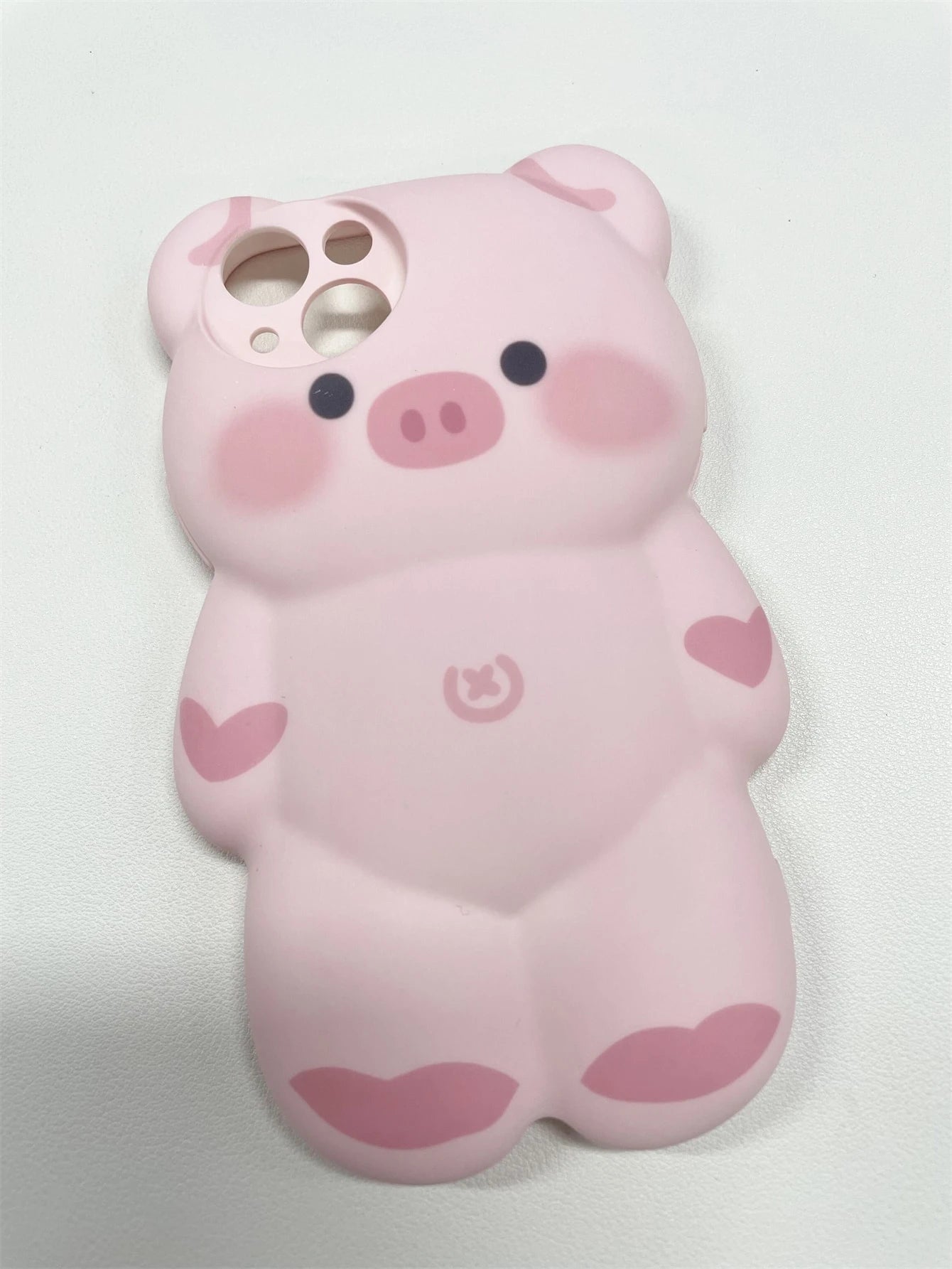 Cute Pink Silicone Pig Element Novelty Case Cute Baby Pink Ins Korean Style Cartoon Lovely Pink 3d Pig Design Phone Case Compatible With IPhone 14 Pro Max/13/12/11 Kawaii Waterproof Shockproof Anti-Fa