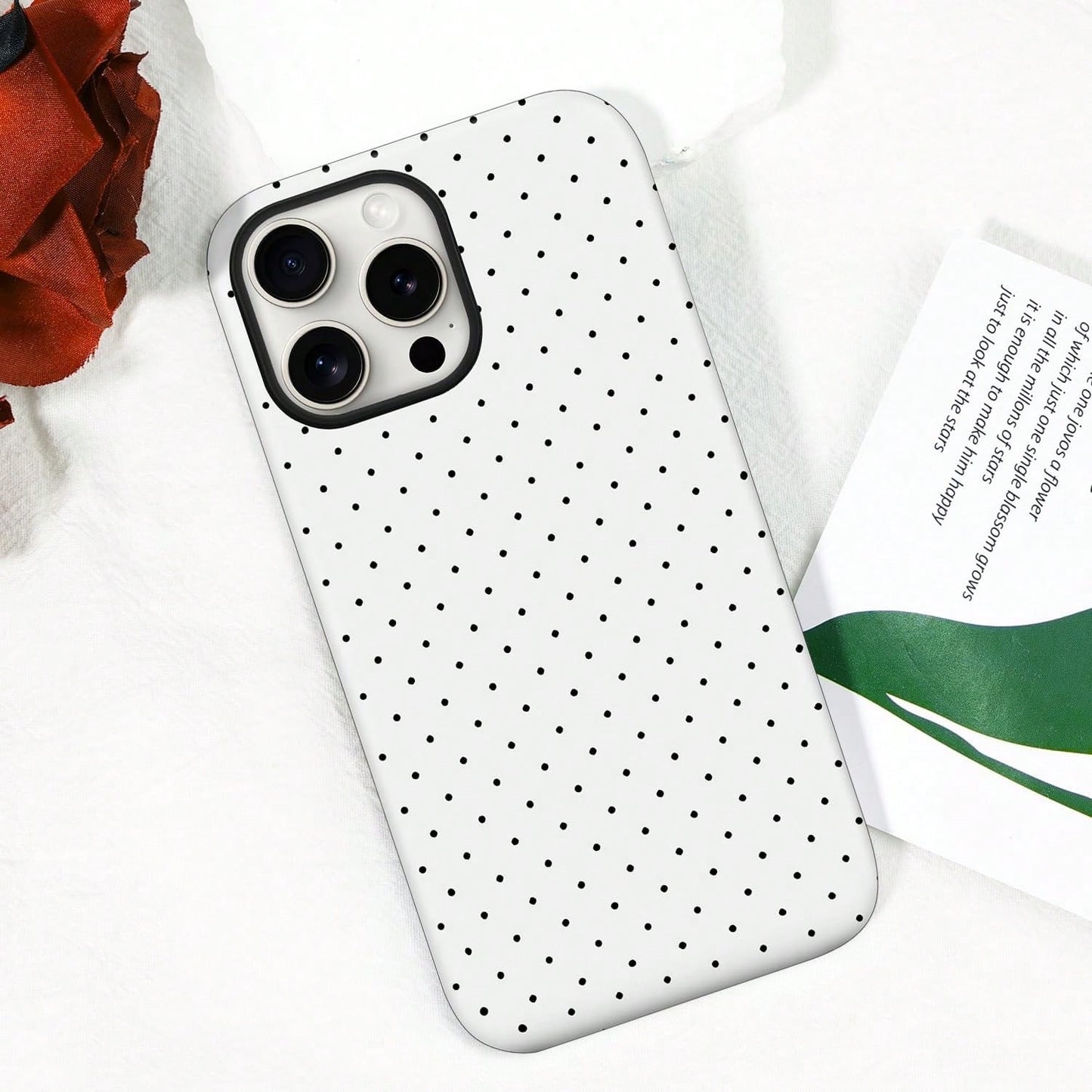 Cute Polka Dot Fashion Magnetic Phone Case For IPhone 17 ProMax/17 Pro/17E/17Air/16 ProMax/15 Plus/14/13/12 Case, Summer Color Phone Case, Shockproof Slim TPU And Hard PC Protective Phone Cover Compat
