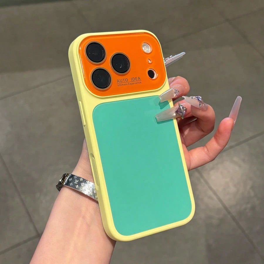 Cute Teal Phone Case Compatible With IPhone 17 16 15 14 13 Pro Max Plus,Funny Summer Color Clash,Lightweight Shockproof Protective Case,Suitable For Women