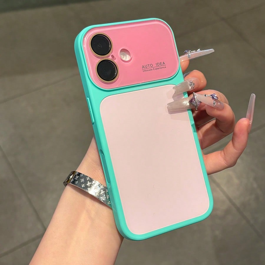 Cute Teal Phone Case Compatible With IPhone 17 16 15 14 13 Pro Max Plus,Funny Summer Color Clash,Lightweight Shockproof Protective Case,Suitable For Women