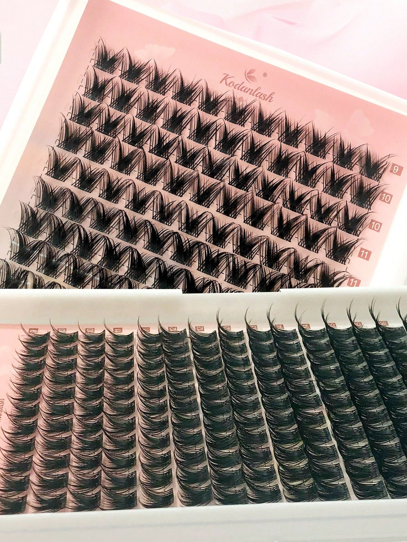 D Curl 176 PCS Lash Clusters Wispy Cluster Eyelash Extensions Puffy Individual Lashes 9-16mm Waterproof Natural Lash Extension DIY Cluster Lashes With Soft Thin Band