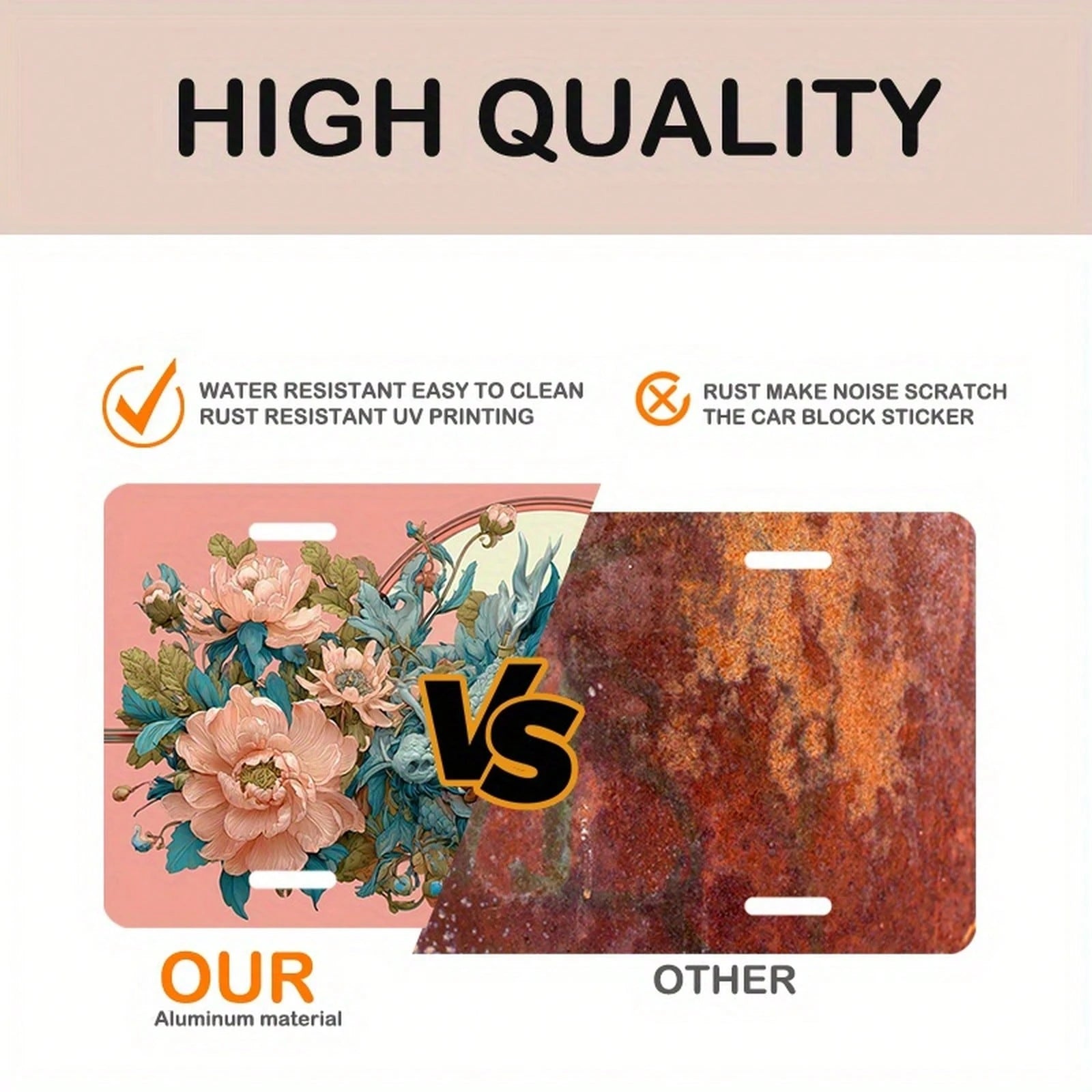 D Flat Only For Decoration, Asian-Style Dragon And Peach Blossom Petal License Plate With Pink Frame Window Design, Heavy-Duty Aluminum Structure, Compatible With US Standard Vehicles, Cars, Trucks, M