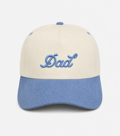 Dad | Two-Tone Cream & Baby Blue Corduroy