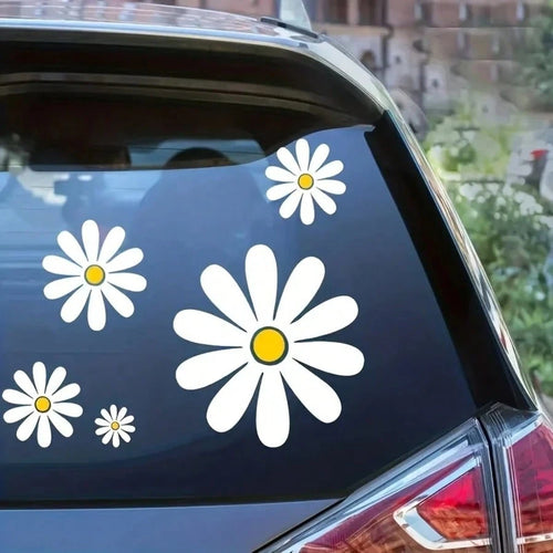 Daisy Pattern Car Sticker Set, Currently Very Popular Daisy Small Car Stickers, Suitable For Warm Family Use, Preferred For Women!