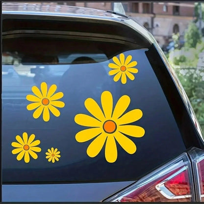 Daisy Pattern Car Sticker Set, Currently Very Popular Daisy Small Car Stickers, Suitable For Warm Family Use, Preferred For Women!