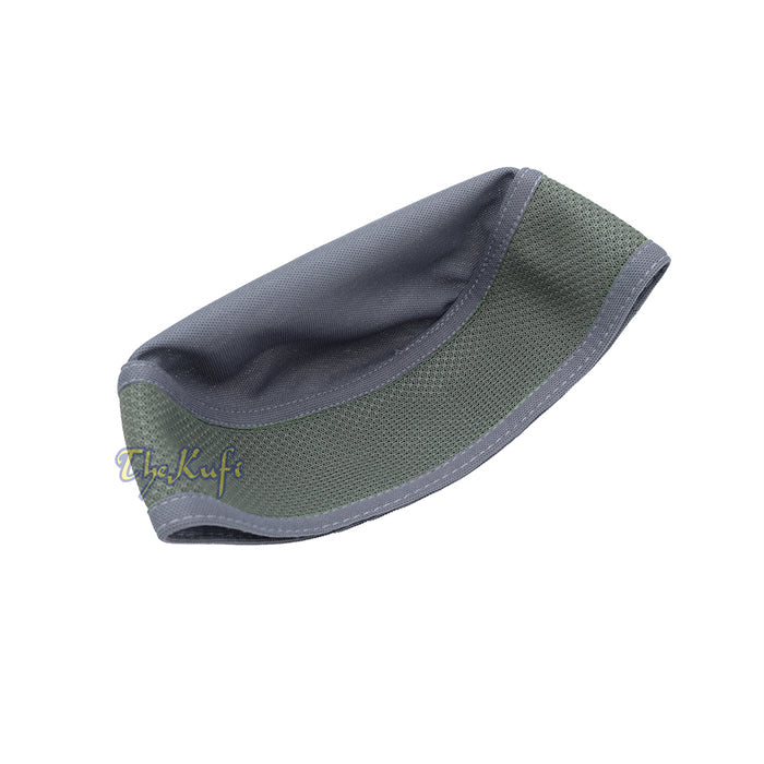Dark Gray with Graphite Madun Vented Top Pliable Two-Color Round Kufi Hat